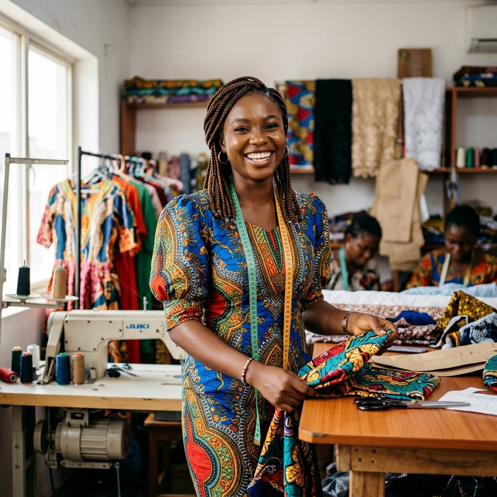 I moved from one machine to a full sewing workshop. BuildBridge backers made my shop ownership possible.
